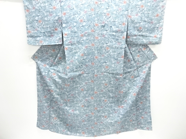 JAPANESE KIMONO / HITOE KOMON / CHIRIMEN / KAEDE MAPLE 